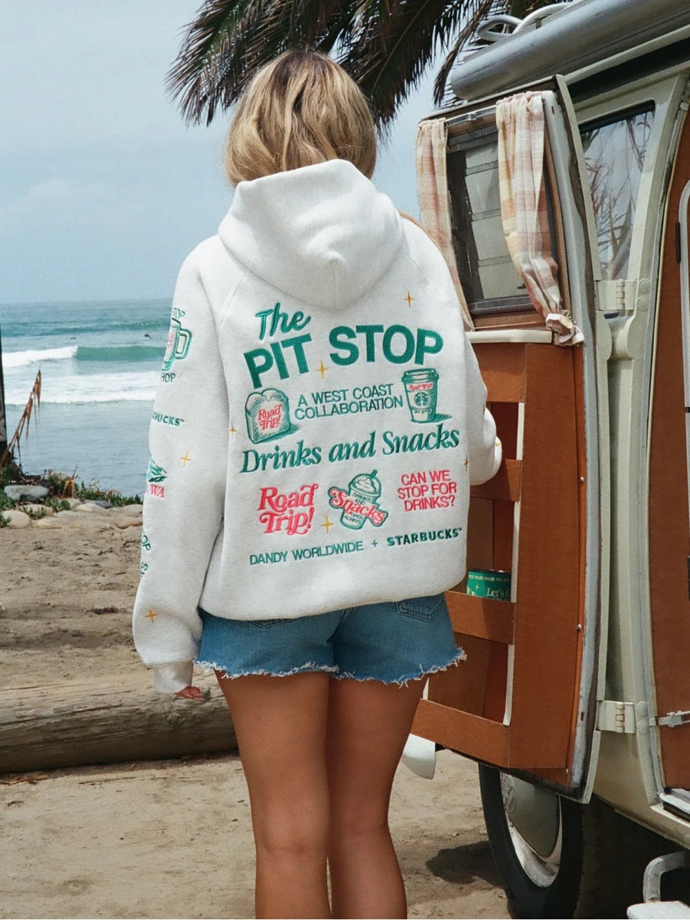 NEW DANDY WORLDWIDE + STARBUCKS™
"Pit Stop" Hoodie in Heather Grey M - Picture 2 of 6
